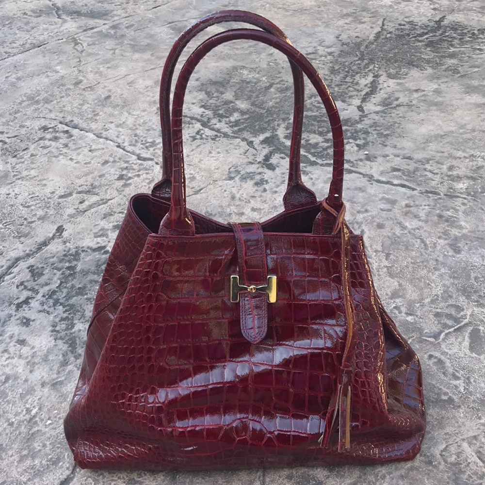 Python like leather Tote